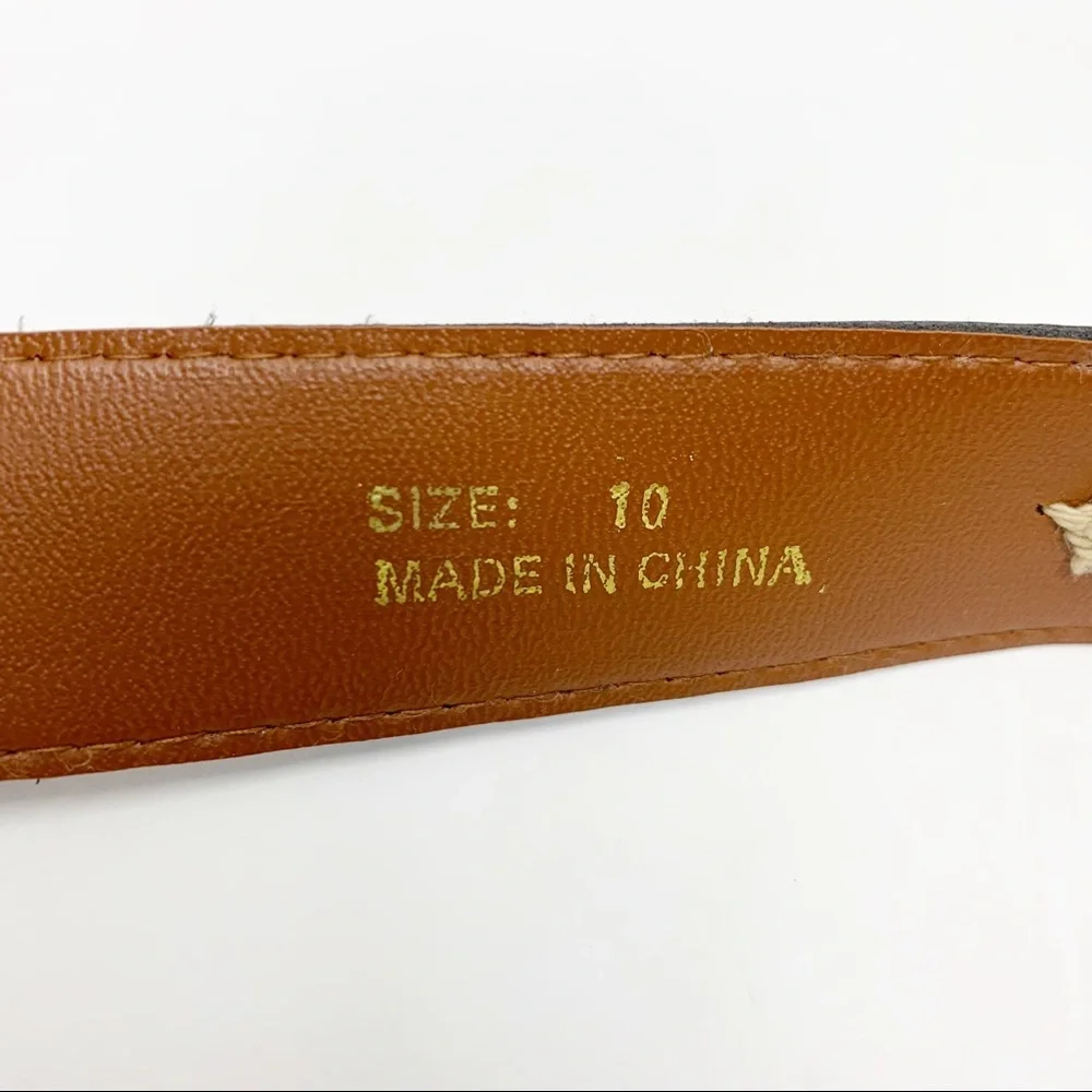 Girls Brown Beaded Belt Size 10